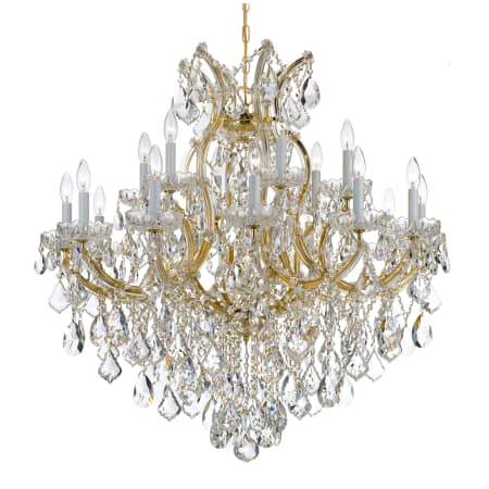 Crystorama Lighting Group Maria Theresa 19 Light 38" Wide Crystal Candle Style Chandelier with Swarovski Spectra Crystal Accents Gold