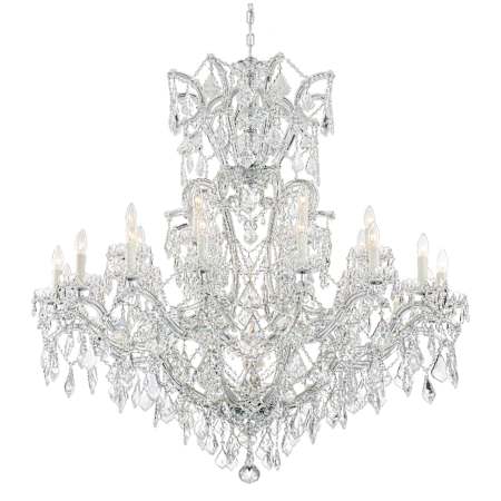 Crystorama Lighting Group Maria Theresa 25 Light 46" Wide Crystal Chandelier with Hand Cut Crystal Accents Polished Chrome