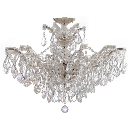 Crystorama Lighting Group Maria Theresa 6 Light 27" Wide Semi-Flush Waterfall Ceiling Fixture with Hand Cut Crystal Accents Polished Chrome