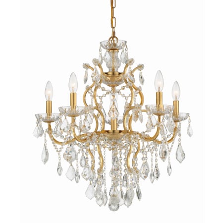 Crystorama Lighting Group Filmore 6 Light 23" Wide Crystal Chandelier with Hand cut Crystal Accents Antique Gold
