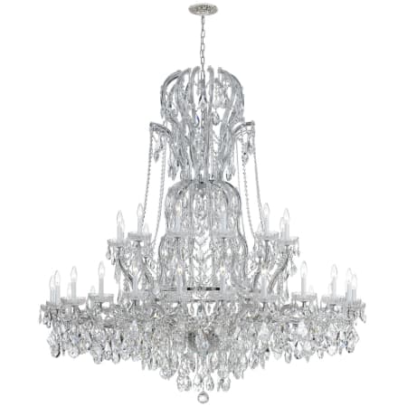 Crystorama Lighting Group Maria Theresa 37 Light 64" Wide Crystal Chandelier with Swarovski Strass Crystal Accents Polished Chrome