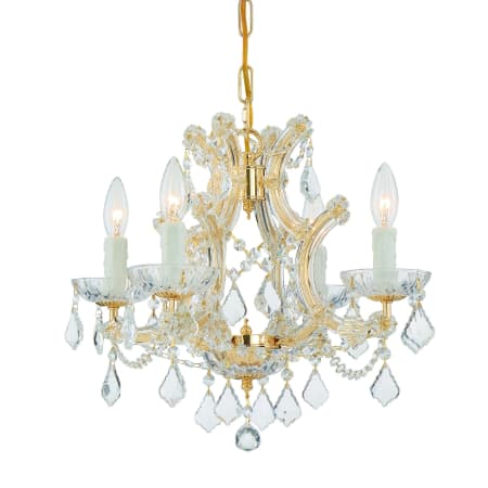 Crystorama Lighting Group Maria Theresa 4 Light 17" Wide Crystal Pendant with Swarovski Spectra Crystal Accents Gold