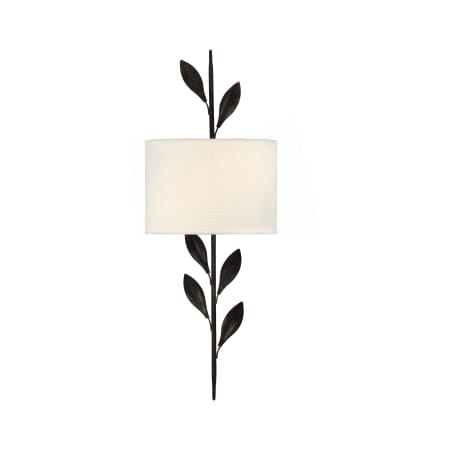 Crystorama Lighting Group Broche 2 Light 24" Tall Wall Sconce with Silk Shade English Bronze