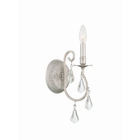 Crystorama Lighting Group Ashton 13" Tall Wall Sconce with Hand Cut Crystal Accents Olde Silver