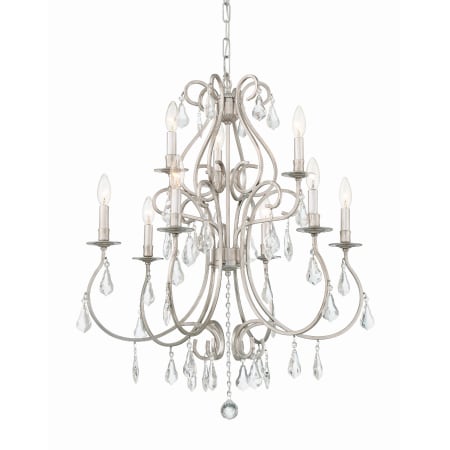 Crystorama Lighting Group Ashton 9 Light 26" Wide Crystal Chandelier with Swarovski Strass Crystal Accents Olde Silver