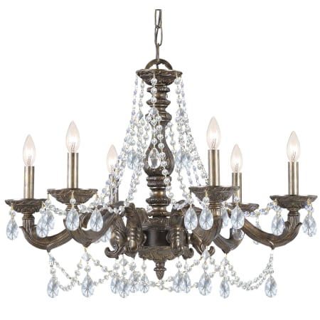 Crystorama Lighting Group Paris Market 6 Light 28" Wide Crystal Chandelier with Hand Cut Crystal Accents Venetian Bronze