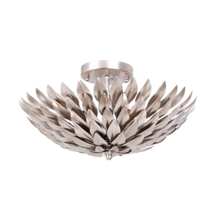 Crystorama Lighting Group Broche 16" Wide 4 Light Semi-Flush Ceiling Light Antique Silver
