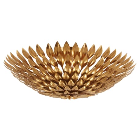 Crystorama Lighting Group Broche 6 Light 24" Wide Semi-Flush Bowl Ceiling Fixture with Metal Shade Antique Gold