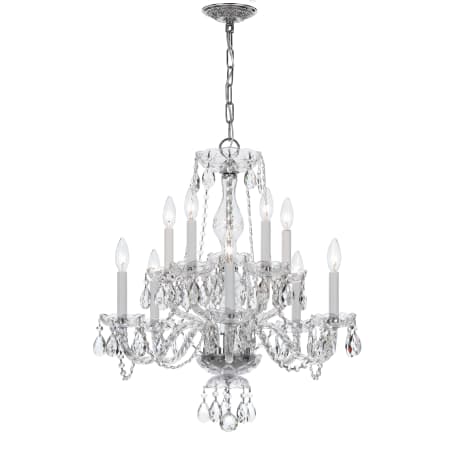 Crystorama Lighting Group Traditional Crystal 10 Light 23" Wide Crystal Chandelier with Hand Cut Crystal Accents Polished Chrome