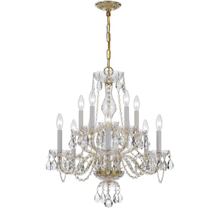 Crystorama Lighting Group Traditional Crystal 10 Light 23" Wide Crystal Chandelier with Swarovski Strass Crystal Accents Polished Brass
