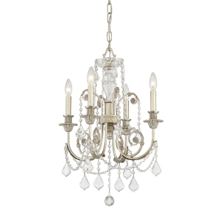 Crystorama Lighting Group Regis 4 Light 18" Wide Crystal Pendant with Swarovski Strass Crystal Accents Olde Silver