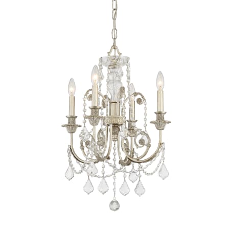 Crystorama Lighting Group Regis 4 Light 18" Wide Crystal Pendant with Swarovski Spectra Crystal Accents Olde Silver