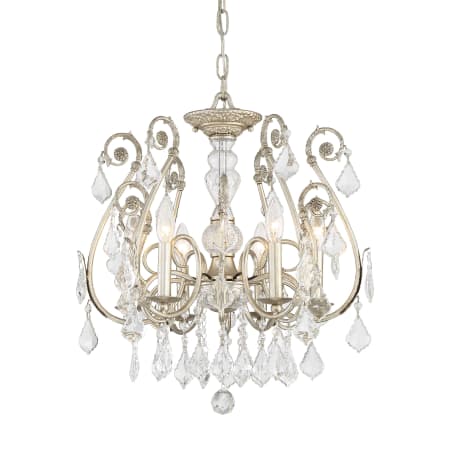 Crystorama Lighting Group Regis 6 Light 20" Wide Crystal Chandelier with Hand Cut Crystal Accents Olde Silver