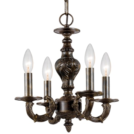 Crystorama Lighting Group Paris Market 4 Light 14" Wide Taper Candle Pendant Venetian Bronze