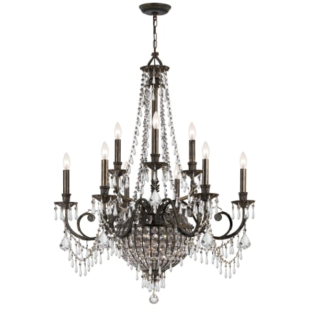 Crystorama Lighting Group Vanderbilt 12 Light 34" Wide Crystal Chandelier with Hand Cut Crystal Accents English Bronze
