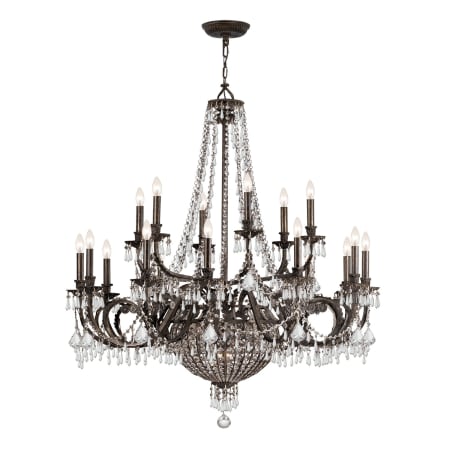 Crystorama Lighting Group Vanderbilt 23 Light 44" Wide Crystal Chandelier with Hand Cut Crystal Accents English Bronze
