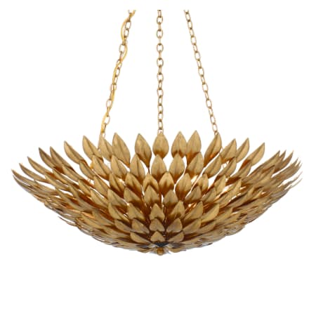Crystorama Lighting Group Broche 25" Wide 6 Light Chandelier with Metal Shade Antique Gold