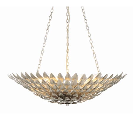 Crystorama Lighting Group Broche 25" Wide 6 Light Chandelier with Metal Shade Antique Silver