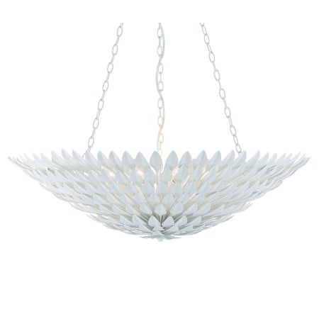 Crystorama Lighting Group Broche 8 Light 30" Wide Chandelier with Metal Shade Matte White