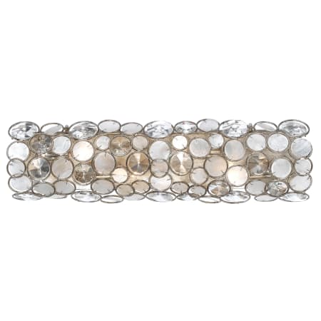 Crystorama Lighting Group Palla 24" Wide Bath Bar with Hand Cut Crystal and Shell Shade Antique Silver