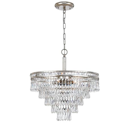 Crystorama Lighting Group Mercer 7 Light 20" Wide Crystal Chandelier with Hand Cut Crystal Accents Olde Silver