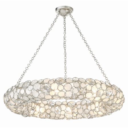 Crystorama Lighting Group Palla 8 Light 32" Wide Crystal Ring Chandelier Antique Silver