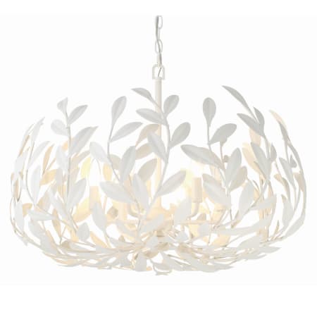 Crystorama Lighting Group Broche 6 Light 27" Wide Taper Candle Style Chandelier Matte White