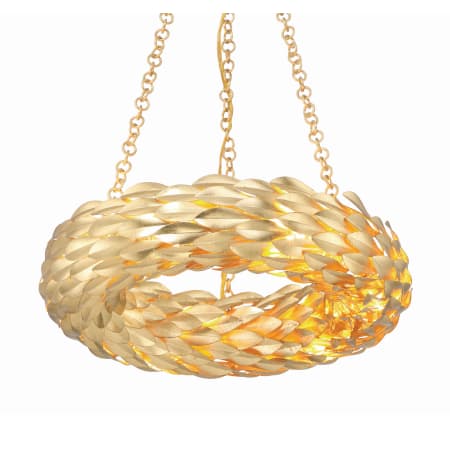 Crystorama Lighting Group Broche 18" Wide 6 Light Ring Chandelier with LED Bulbs Antique Gold