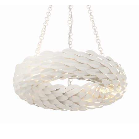 Crystorama Lighting Group Broche 18" Wide 6 Light Ring Chandelier with LED Bulbs Matte White