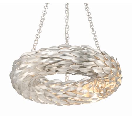 Crystorama Lighting Group Broche 18" Wide 6 Light Ring Chandelier with LED Bulbs Antique Silver