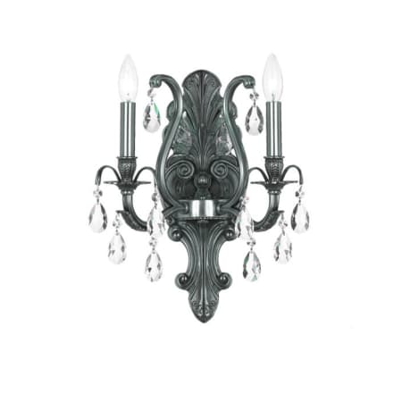 Crystorama Lighting Group Dawson 2 Light 16" Tall Wall Sconce with Swarovski Spectra Crystal Accents Pewter