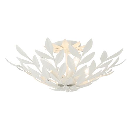 Crystorama Lighting Group Broche 4 Light 21" Wide Semi-Flush Bowl Ceiling Fixture Matte White