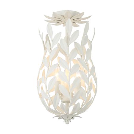 Crystorama Lighting Group Broche 3 Light 10" Wide Semi-Flush Urn Ceiling Fixture / Converts to Pendant Matte White