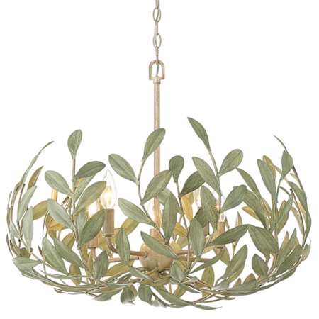 Crystorama Lighting Group Broche 5 Light 23" Wide Taper Candle Style Chandelier Champagne Green Tea