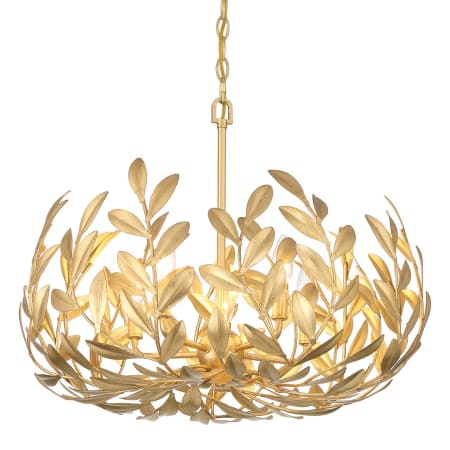 Crystorama Lighting Group Broche 5 Light 23" Wide Taper Candle Style Chandelier Antique Gold
