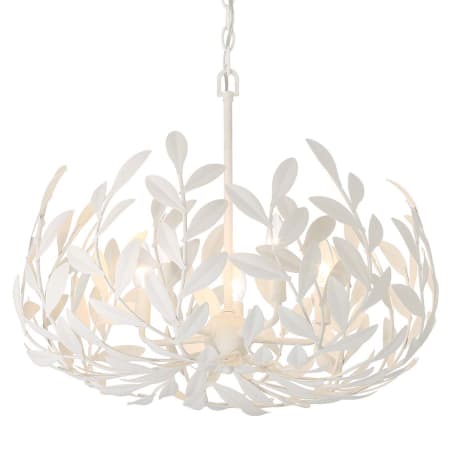 Crystorama Lighting Group Broche 5 Light 23" Wide Taper Candle Style Chandelier Matte White