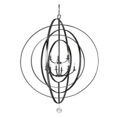 Crystorama Lighting Group Luna 9 Light 48" Wide Taper Candle Style Chandelier Matte Black