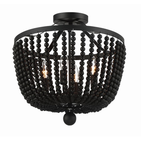 Crystorama Lighting Group Rylee 4 Light 17" Wide Semi-Flush Bowl Ceiling Fixture Matte Black