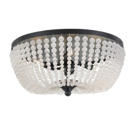 Crystorama Lighting Group Rylee 4 Light 19" Wide Flush Mount Bowl Ceiling Fixture Matte Black