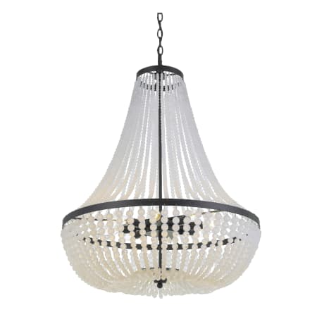 Crystorama Lighting Group Rylee 8 Light 25" Wide Beaded Empire Chandelier Matte Black