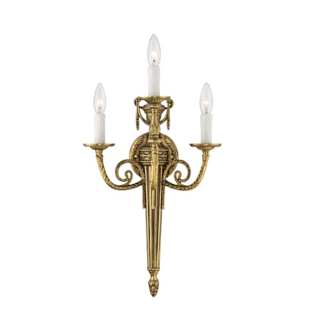Crystorama Lighting Group Loxley 3 Light 22" Tall Wall Sconce Matte Brass