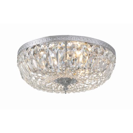 Crystorama Lighting Group Ceiling Mount 3 Light 16" Wide Flush Mount Bowl Ceiling Fixture with Handcut Crystal Accents Polished Chrome