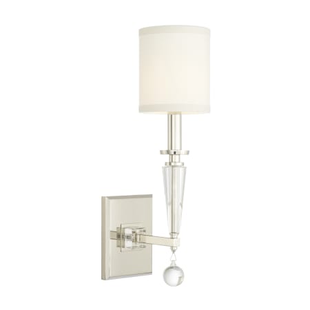 Crystorama Lighting Group Paxton Single Light 17" Tall Wall Sconce Polished Nickel