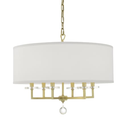 Crystorama Lighting Group Paxton 6 Light 26" Wide Drum Chandelier Aged Brass