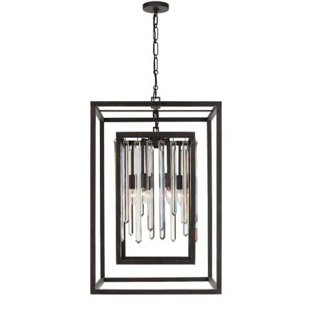 Crystorama Lighting Group Hollis 6 Light 21" Wide Crystal Pendant with Hand Cut Crystal Accents Forged Bronze