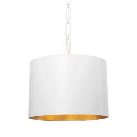Crystorama Lighting Group Alston 6 Light 20" Wide Pendant with Steel Shade Matte White / Antique Gold
