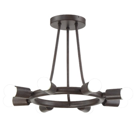 Crystorama Lighting Group Dakota 8 Light 15" Wide Semi-Flush Ceiling Fixture Charcoal Bronze