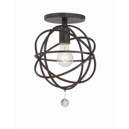 Crystorama Lighting Group Solaris 9" Wide Flush Mount Globe Ceiling Fixture English Bronze