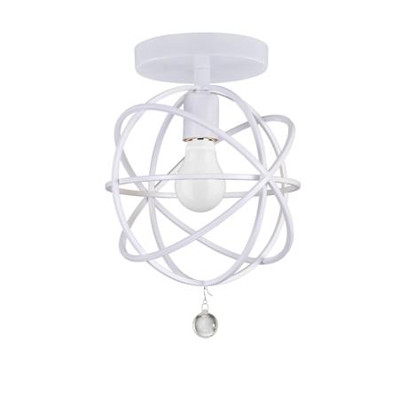 Crystorama Lighting Group Solaris 9" Wide Flush Mount Globe Ceiling Fixture Wet White