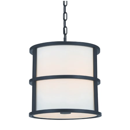 Crystorama Lighting Group Hulton 3 Light 13" Wide Pendant with Silk Shade Matte Black
